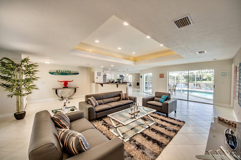 Wohnzimmer Villa Pura Vida in Cape Coral Ferienhaus