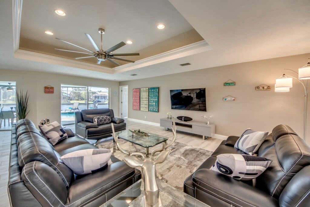 Living room in Cape Coral holiday home